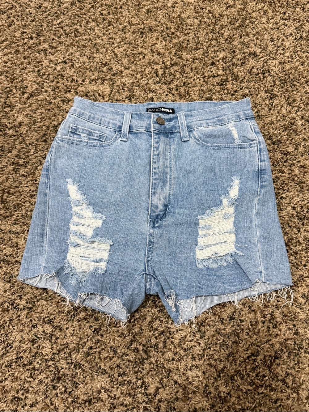 Fashion Nova High-Rise Denim Shorts